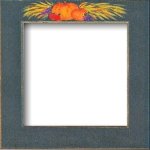 Matte Green With Pumpkins Frame (image for) Matte Green With Pumpkins Frame